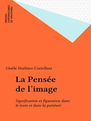 cover image of La Pensée de l'image